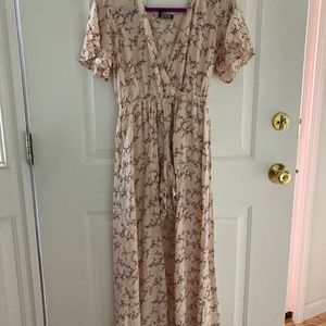 Angie Large Romantic Floral Romper With Shorts/Dress In Back